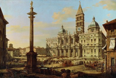 Santa Maria Maggiore, Rome, 1739 door Bernardo Bellotto